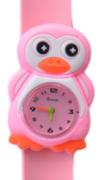 Kinderhorloge pinguïn lichtroze