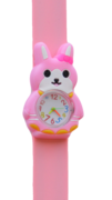 Kinderhorloge blij konijn roze