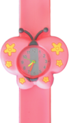 Kinderhorloge vlinder lichtroze/wit