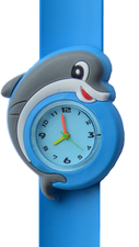 Kinderhorloge blije dolfijn blauw