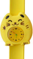 Kinderhorloge happy kitty geel