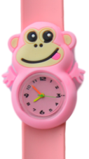 Kinderhorloge blije aap lichtroze