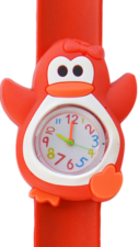 Kinderhorloge happy pinguïn rood