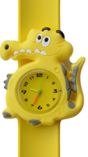 Kinderhorloge blije krokodil geel
