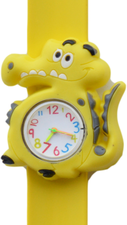 Kinderhorloge blije krokodil geel/wit