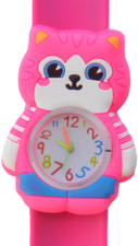Kinderhorloge lief katje donkerroze
