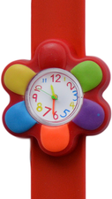 Kinderhorloge kleurrijke bloem rood