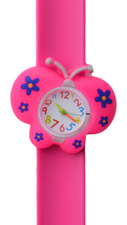 Kinderhorloge vlinder donkerroze