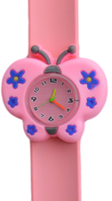 Kinderhorloge vlinder lichtroze
