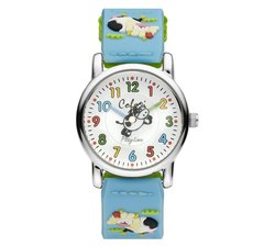 Kinderhorloge koe blauw