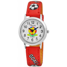 Kinderhorloge rood met voetbal