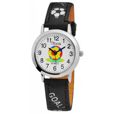 Kinderhorloge zwart met voetbal